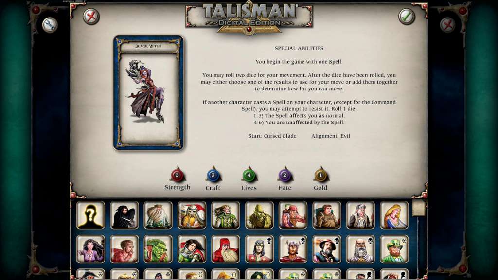 Talisman: Digital Edition - Black Witch Character Pack Steam CD Key 1.37 USD