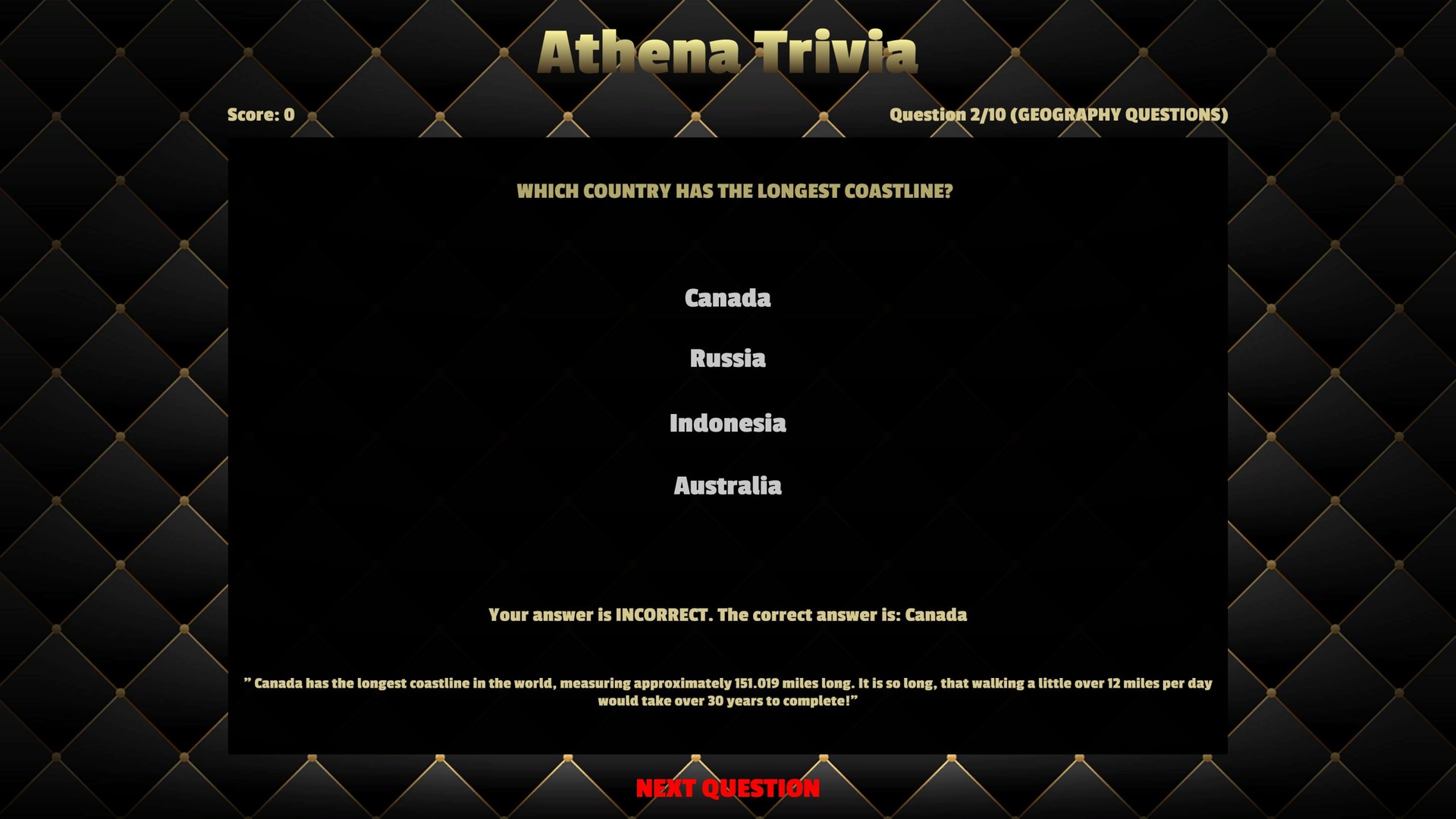 Athena Trivia Steam CD Key 0.37 USD