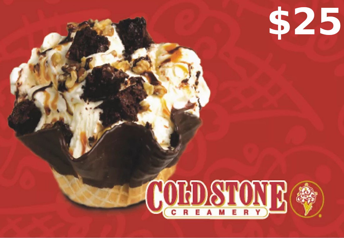 Cold Stone Creamer $25 Gift Card US 16.95 USD
