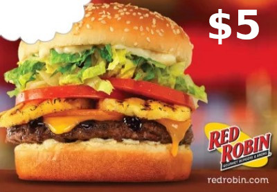 Red Robin $5 Gift Card US 5.99 USD