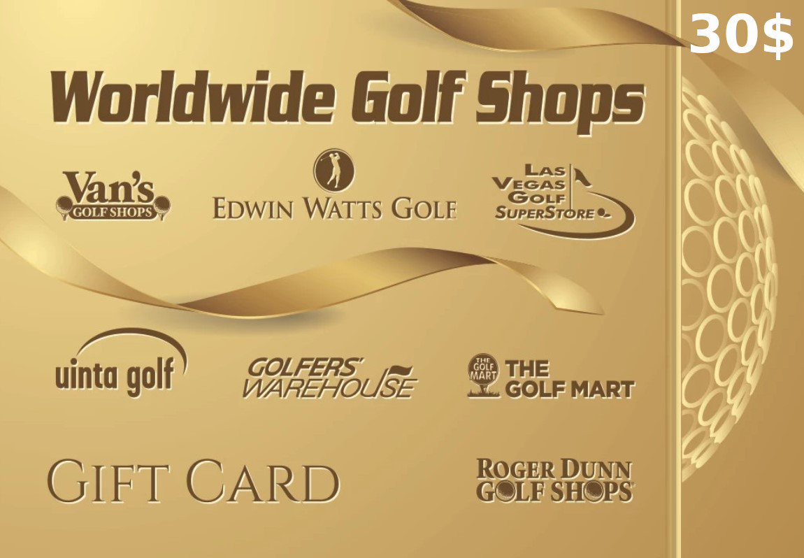 Worldwide Golf Shops $30 Gift Card US 22.6 USD
