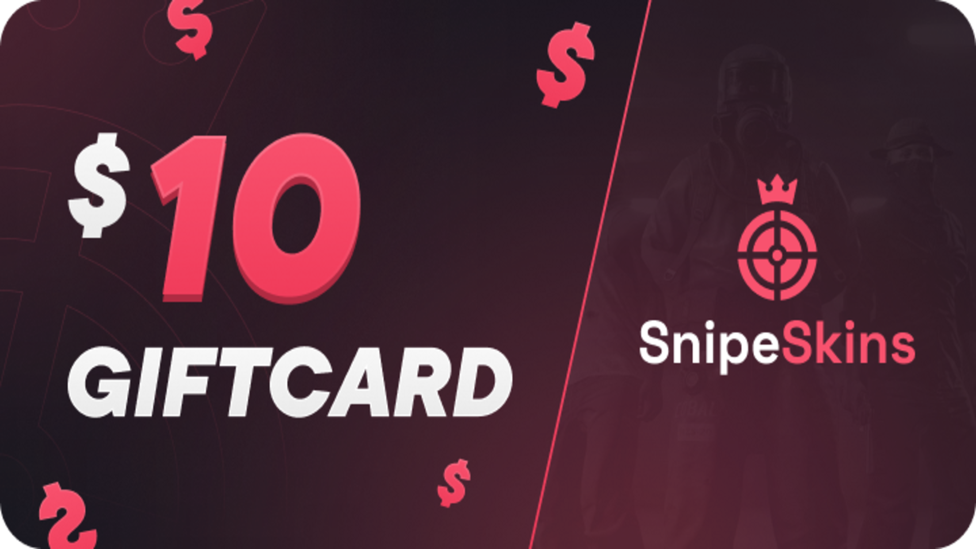 SnipeSkins $10 Gift Card 12.52 USD