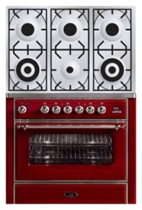Photo Kitchen Stove ILVE M-906D-MP Red