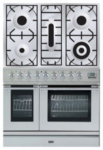 Photo Kitchen Stove ILVE PDL-90-VG Stainless-Steel