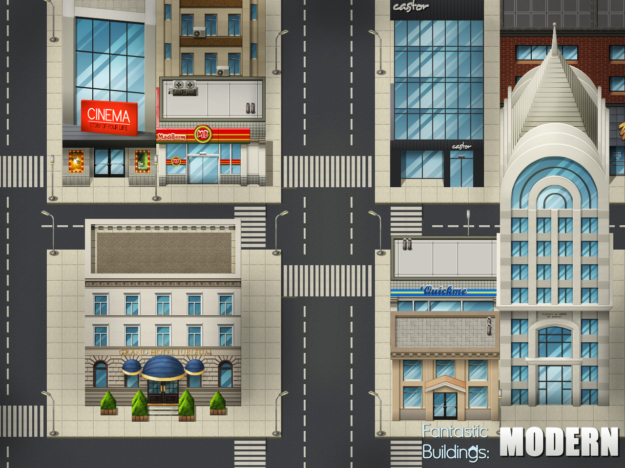RPG Maker VX - Ace Fantastic Buildings: Modern DLC EU Steam CD Key 5.07 USD