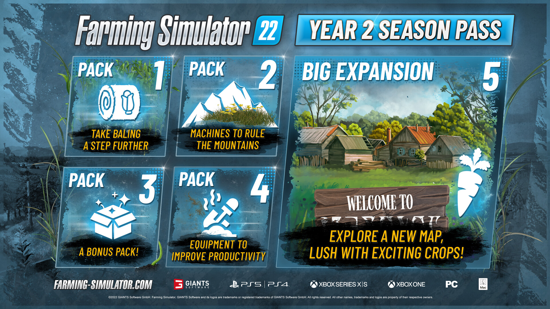 Farming Simulator 22 - Year 2 Season Pass DLC Steam CD Key 26.24 USD