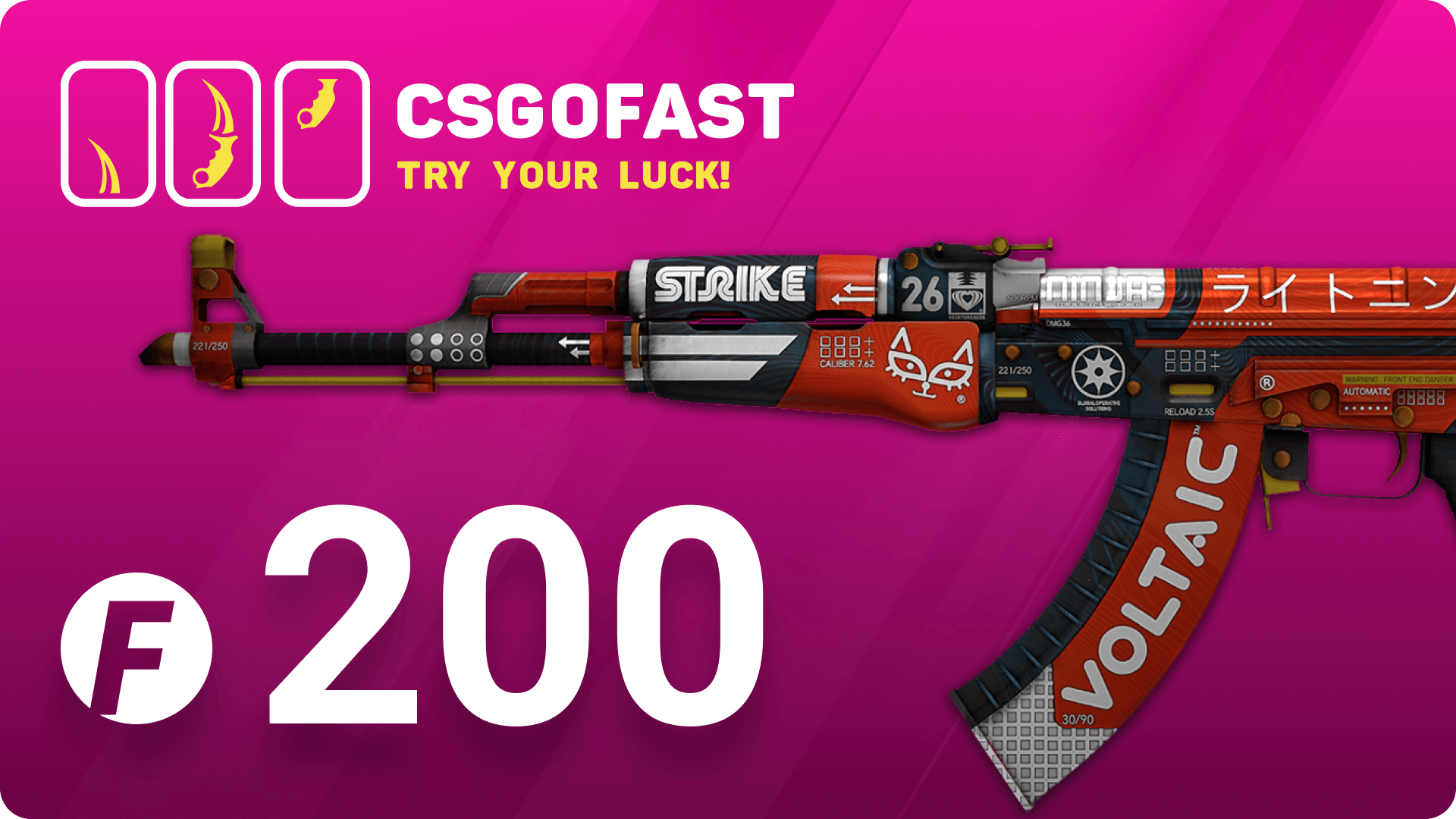 CSGOFAST 200 Fast Coins Gift Card 141.52 USD