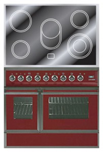 Photo Kitchen Stove ILVE QDCE-90W-MP Red