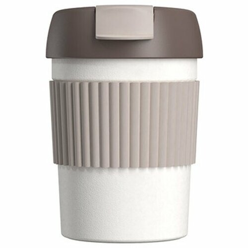 Термостакан-непроливайка Kisskissfish Rainbow Vacuum Coffee Tumbler Mini, S-U35C-155, (серый, белый, коричневый), 360 мл фото, описание