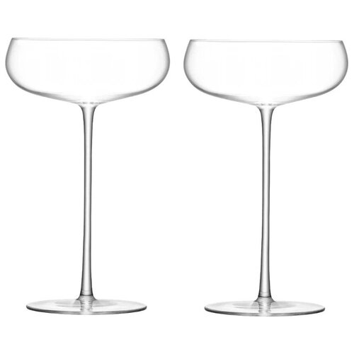 Набор бокалов LSA Wine Culture Champagne Saucer, 320 мл, 2 шт., бесцветный фото, описание