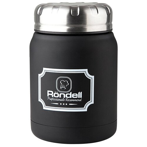 Термос для еды Rondell Picnic, 0.5 л, черный фото, описание