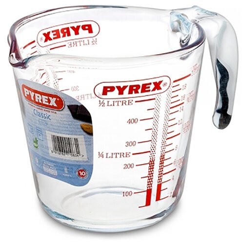 Мерный стакан 263B000/7046 Pyrex 500мл, стекло белое фото, описание