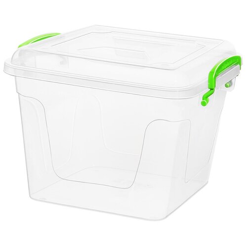 Elfplast Контейнер Fresh Box квадратный 8.5 л, 26.5x26.5 см, прозрачный, 1 шт. фото, описание