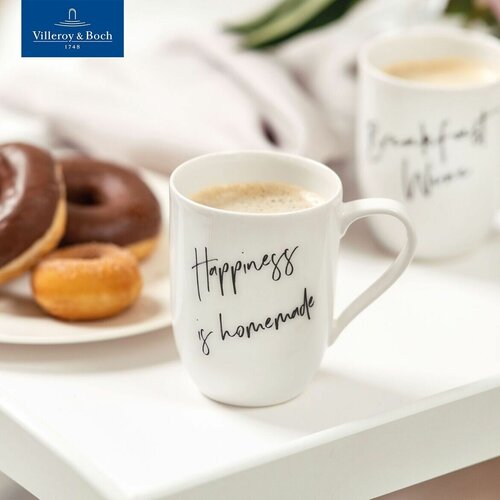 Кружка для чая и кофе 340 мл, Happiness is homemade/Счастье создается дома, Statement, Villeroy & Boch, Премиум-Фарфор фото, описание