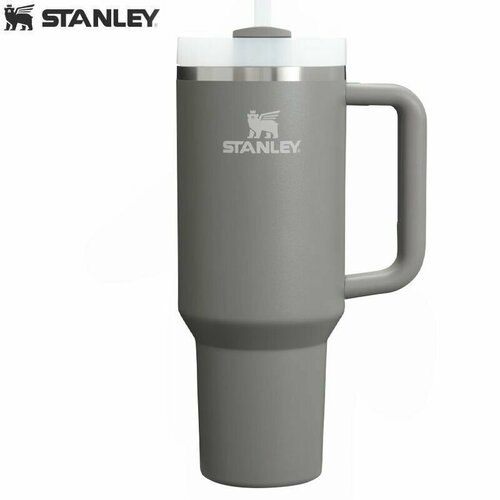 Термокружка Stanley Quencher H2.0 с трубочкой 1,18L серая фото, описание