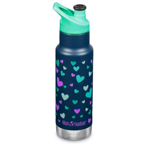 Детская термобутылка Klean Kanteen Insulated Kid Classic Narrow 12oz (355мл) Navy Hearts 1008873 фото, описание