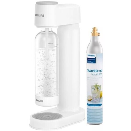 Сифон для газирования воды Philips c цилиндром CO 2, ADD4901WH/10, White фото, описание