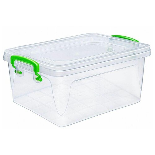 Elfplast Контейнер Fresh Box 234 3 л, 18x26 см, прозрачный/зеленый, 1 шт. фото, описание