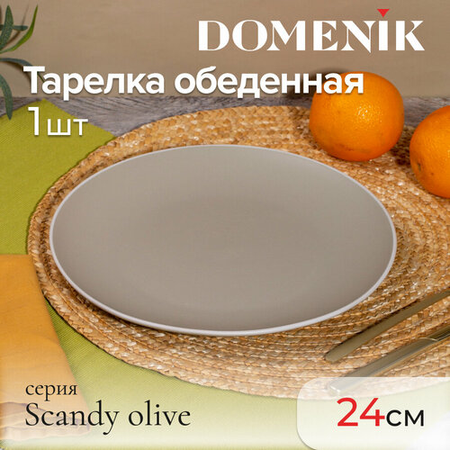 Тарелка обеденная Domenik SCANDY OLIVE 24см фото, описание