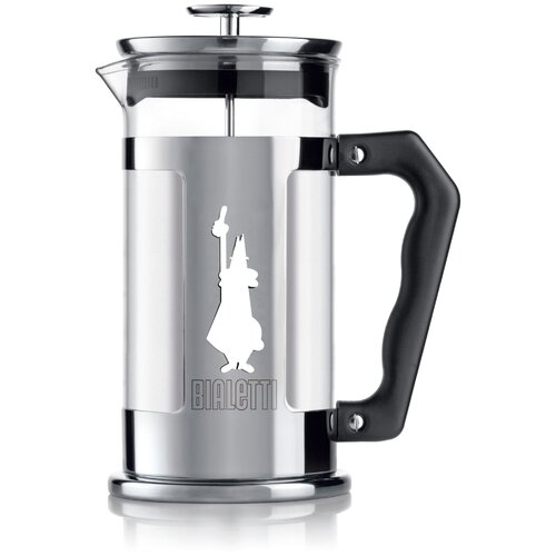 Френч-пресс Bialetti Preziosa (1 л) серебристый/черный 24 см 1 л фото, описание