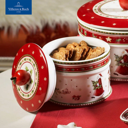 Банка новогодняя для хранения 12х11 см, Winter Bakery Delight, Villeroy & Boch, Премиум-Фарфор фото, описание