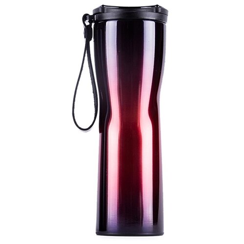 Термокружка крышка KKF Kiss Kiss Fish MOKA Smart Cup OLED, 0.43 л, фиолетовый фото, описание