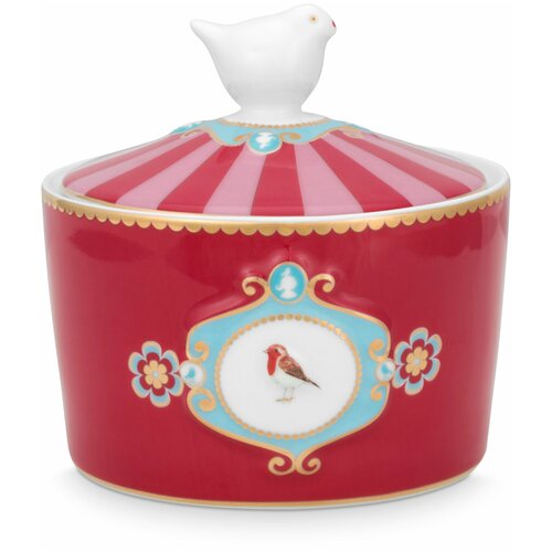 Сахарница Love Birds Medallion Red-Pink, 300 мл Pip Studio фото, описание