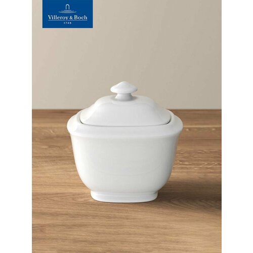 Сахарница с крышкой, 240 мл, Royal, Villeroy & Boch, Костяной Фарфор фото, описание