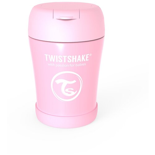 Контейнер-термос Twistshake для еды (Insulated Food Container) 350 мл. Пастельный розовый (Pastel Pink). Арт. 78749 фото, описание